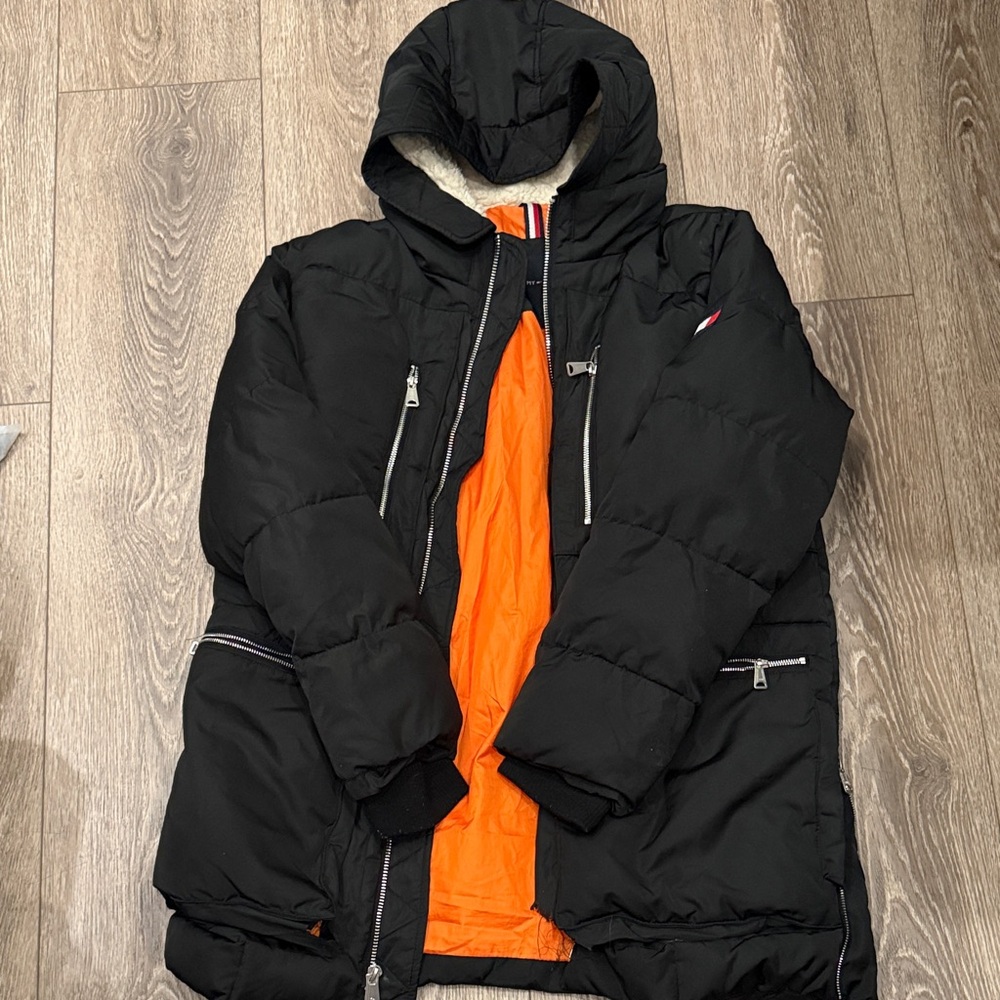 Tommy Hilfiger Black Jacket with Orange Interior